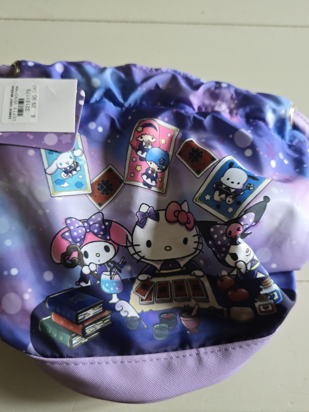 Sanrio Purple Pink Blue Hello Kitty Tarot Cosmetic Bag